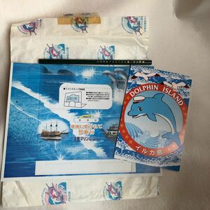 鳥羽湾めぐり　イルカ島 メモ帳 写真立て フォトスタンド 鉛筆 非売品 3点セット　新品　伊勢志摩国立公園　いるか　志摩マリンレジャー　