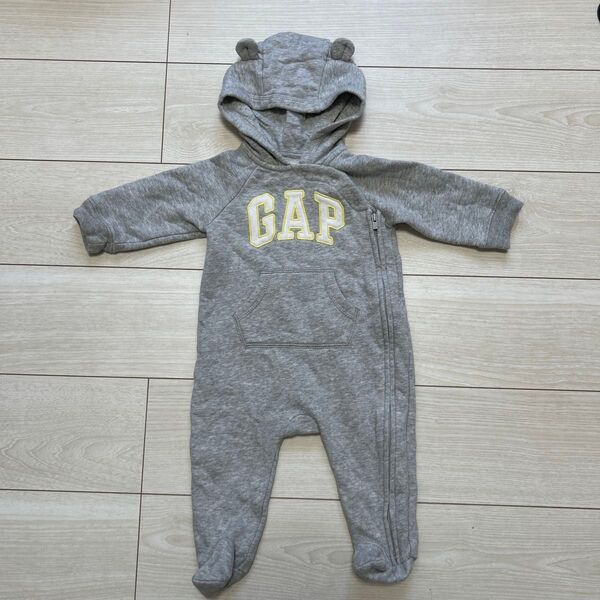 【baby GAP】 ボディーオール カバーオール ベビー服 くま耳 グレー