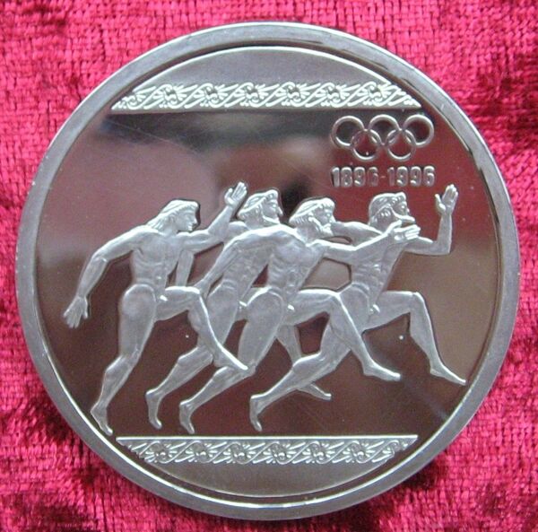 ★ギリシャ1000ドラクマ 1オンス銀貨 1996年 近代オリンピック100周年記念
