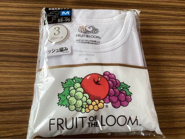 FRUIT OF THE LOOM ホワイトTシャツ 3枚セット M 丸首半袖 フルーツオブザルーム インナー アンダーシャツ
