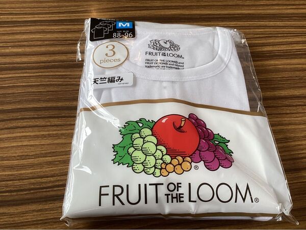 【新品未使用品】フルーツオブザルーム 半袖丸首 Mサイズ ホワイトTシャツ フルーツオブザルーム Tシャツ