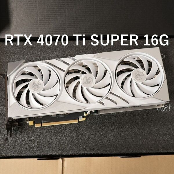 MSI RTX 4070 Ti SUPER 16G GAMING X SLIM WHITE【美品】
