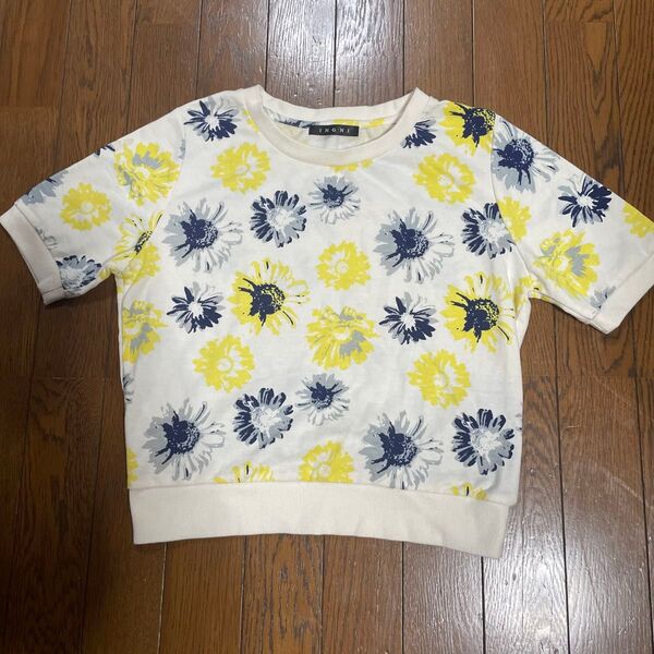 INGNI トップス 半袖 Tシャツ トレーナー 花柄 Sサイズ相当