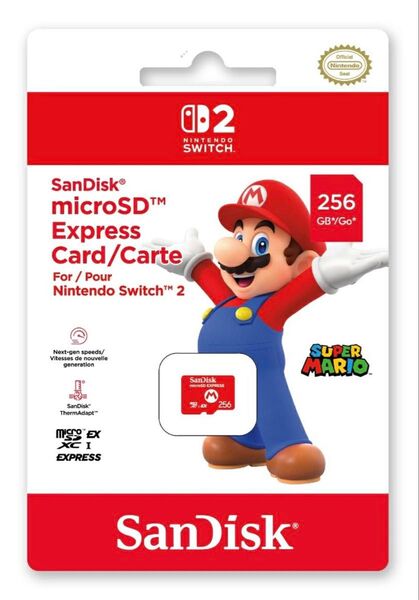 SanDisk microSD Express Card 256GB for Nintendo Switch 2 新品