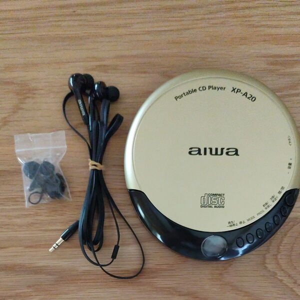 aiwa ポータブルCDプレーヤー XP-A20 イヤホン付 動作 正常品 使用頻度が少ない良品です。