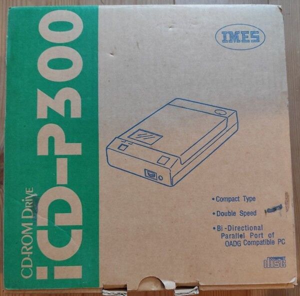【未使用新品】パラレルポートに接続する外付けCD - ROM ドライブ IMES CD-ROMドライブ CD-P300 レトロPC