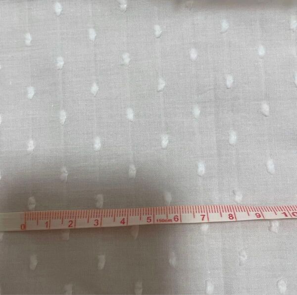 スノードットドビー生地 110×200cm オフホワイト 国産 コットン100 % 薄手 レース代わりにも