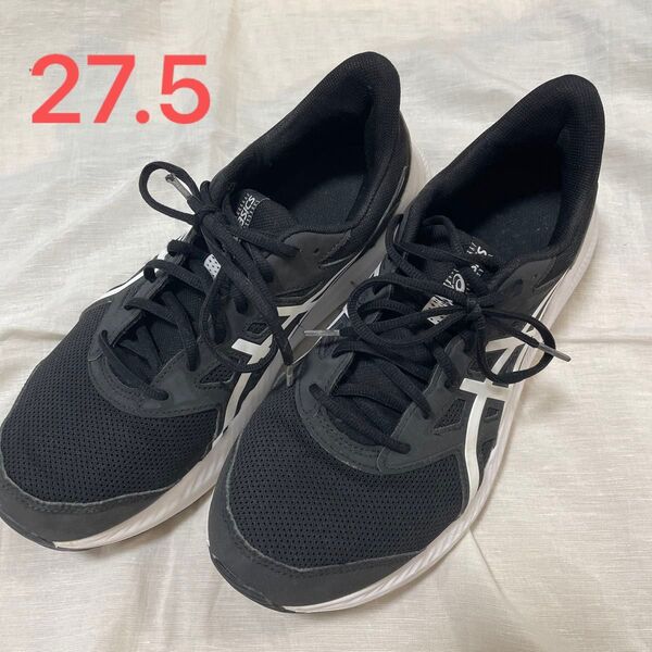 アシックス JOLT4 asics 27.5 黒 スニーカー 幅広 ワイド ランニングシューズ