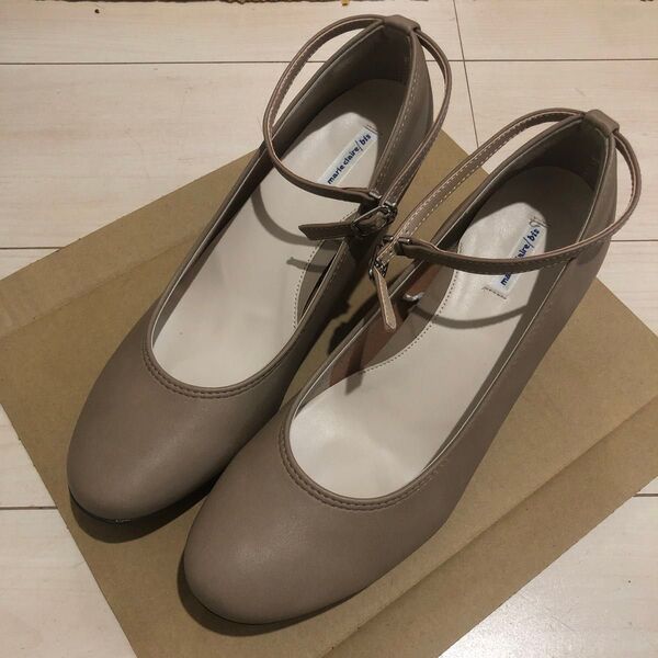 パンプス ストラップ 靴 ヒール ストラップパンプス 婦人靴 25cm マリクレール