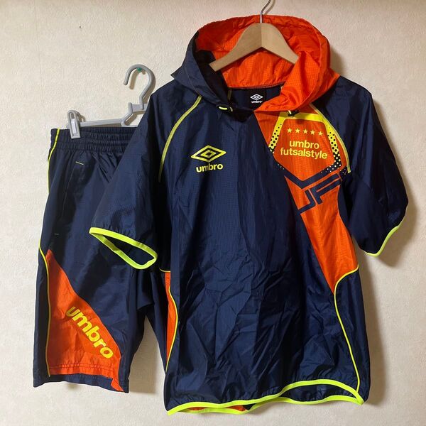 umbro セットアップ Lサイズ アンブロ 上下 サッカー 半袖 ピステ ウィンドブレーカー 上下セット 夏 サマースタイル