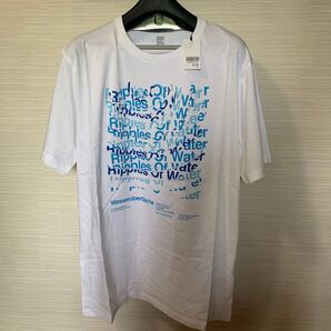 Design Tshirts Store graniph Tシャツ 水面波紋プリント ホワイト L未使用