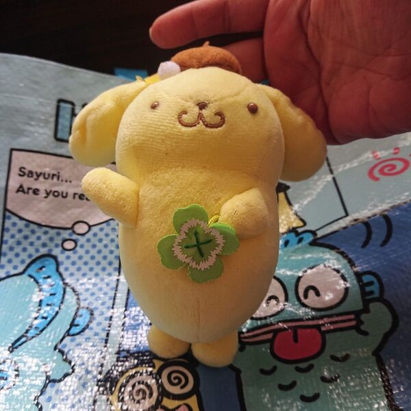 ポムポムプリン 妖精 翼 四つ葉 ぬいぐるみ マスコット キャラクターグッズ