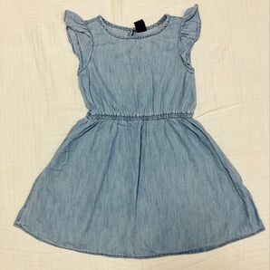 GAP デニムブルー 半袖ワンピース XS 110