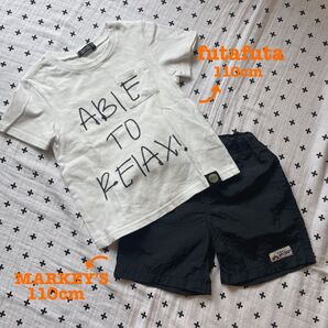 futafuta・MARKEY'S マーキーズ★2点セット Tシャツ ナイロンパンツ 110cm