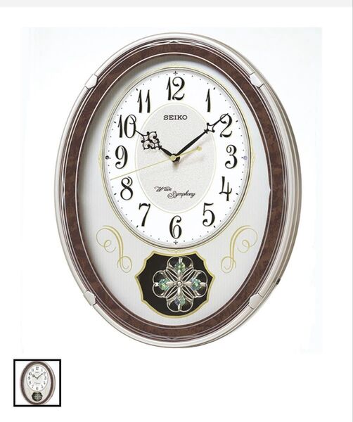 新品 未使用 SEIKO 電波時計 AM259B 壁掛け時計 からくり時計 メロディー チャイム