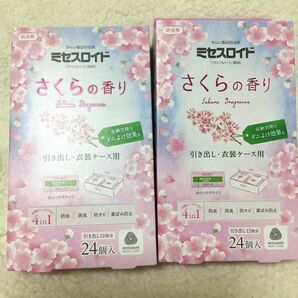 ミセスロイド さくらの香り 防虫 引き出し衣装ケース用 24個入り×2箱