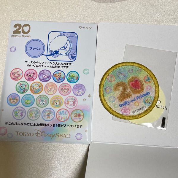 ワッペン ダッフィー フレンズ カラフルハピネス 東京ディズニーシー TDS ロゴ 20周年