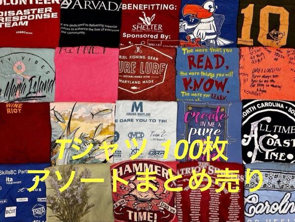 USA古着卸 半袖 Tシャツ Lサイズ 100枚 セット まとめ売り大量 卸売り