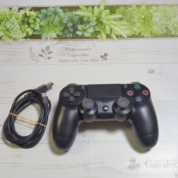 PS4 純正コントローラー デュアルショック4 ブラック USBケーブルつき