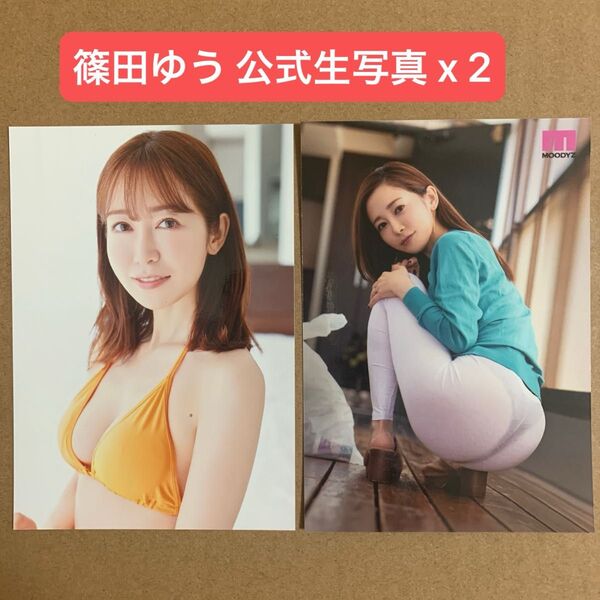 篠田ゆう DVD 特典 生写真 x 2枚/グラビアアイドル チェキ セクシー女優 プロマイド グッズ