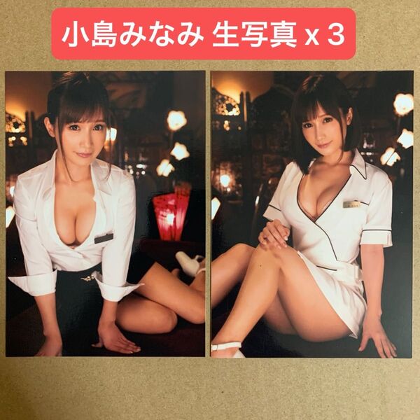 人気セクシー女優 小島みなみ 生写真 2枚 DVD 特典 / グラビアアイドル チェキ プロマイド グッズ