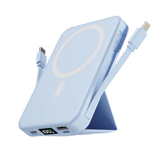 ブルー/モバイルバッテリー 20000mAh ワイヤレス 充電器 急速充電