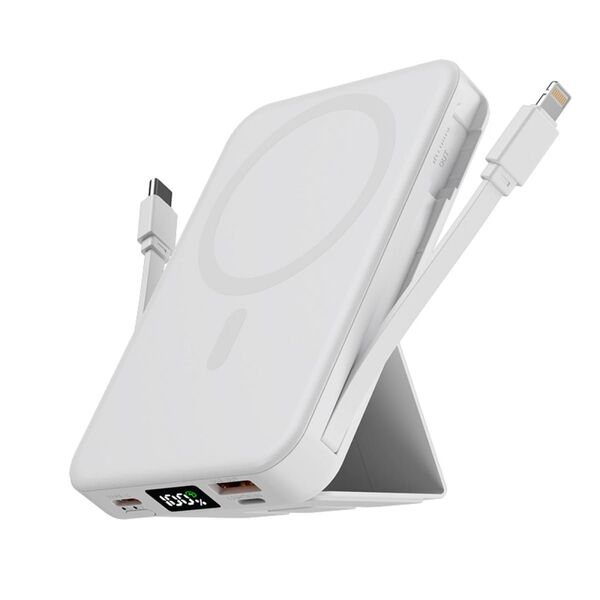 ホワイト/ モバイルバッテリー 20000mAh ワイヤレス 充電器 急速充電