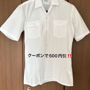 シャツ 半袖 ワイシャツ 170 シャツ ホワイト 白 ワークシャツ