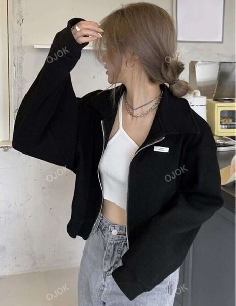 shein ジップパーカー