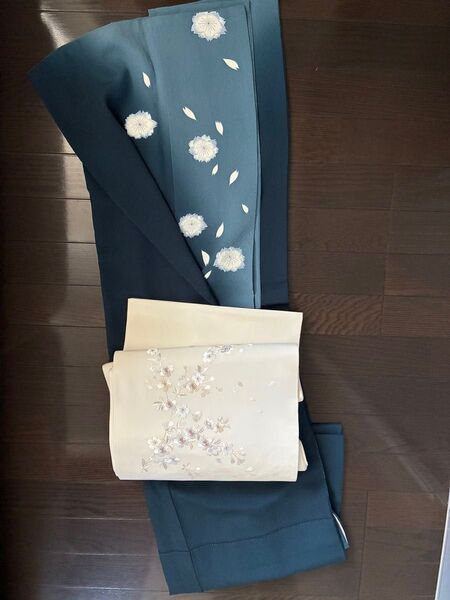 辻村ジュサブロー 桜 着物 卒業式 入学式 袋帯セット 訪問着 付け下げ