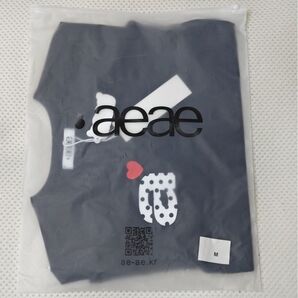 aeae エーイーエーイー ハートロゴドットTシャツ ネイビー Mサイズ