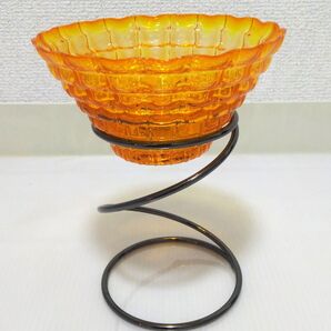 ●北一硝子 1点物 キャンドルホルダー スタンド&アロマムードアップ フレグランス 、ティーライト、キャンドルセット