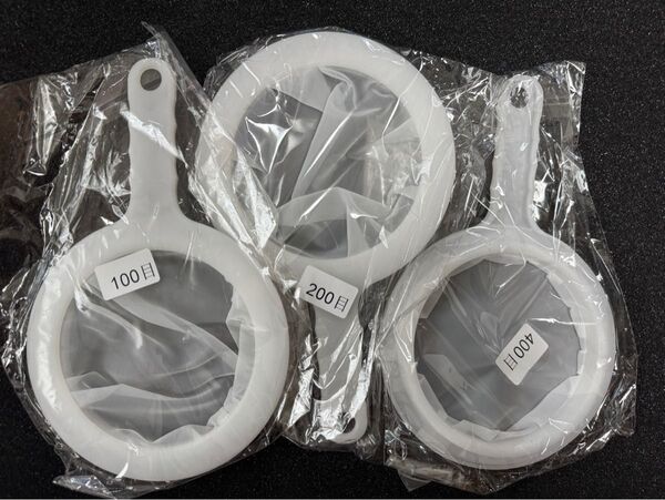 ろ過用 100 200 400 メッシュ 3種類の分離網