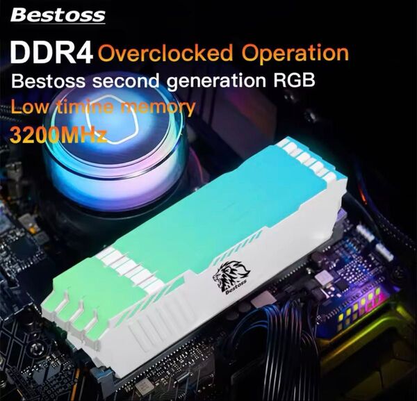Bestoss DDR4メモリ 32GB 3200MHz RGB オーバークロック対応