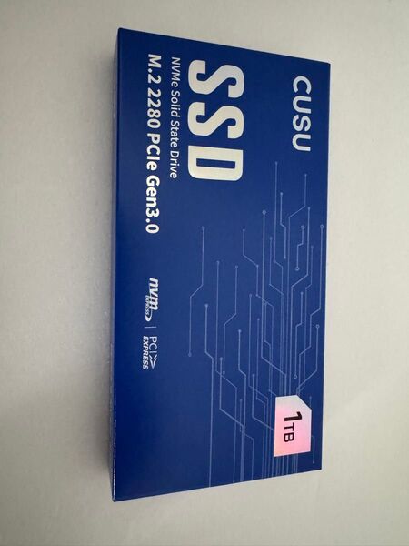 CUSU SSD 1TB M.2 2280 PCIe Gen3.0 NVMe 未使用