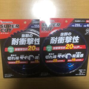 丸山スーパーカットチップソー 2枚セット 10インチ 外径255mm 歯数40P 刈払機用