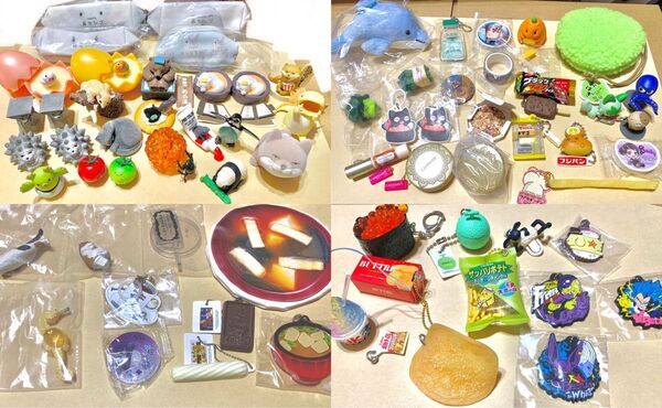 ガチャ ガシャポン 食品系 動物系 ミニチュア マスコット 大量 まとめ売り めじるしチャーム キーホルダー グッズセット
