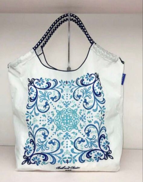 エコバッグ トートバッグ ボールアンドチェーン 軽量 大容量 バンダナ柄 刺繍 人気 海 夏 可愛い オシャレ