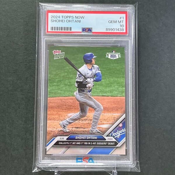 1【PSA10】大谷翔平ドジャース移籍後初ヒット記念 2024 Topps now #1