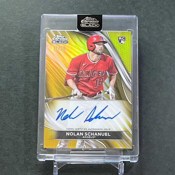 【50枚限定】ノーランシャヌエル直筆サインカード2024 Topps Chrome Black Rookie CBA-NS