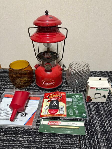 コールマン200Aランタン 1959年7月製造 イエローボーダー おまけ付き
