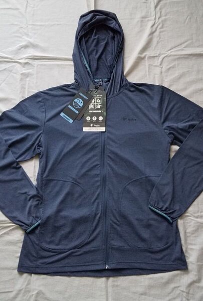 未着用 フォックスファイヤー Foxfire フーディ レディース フルジッパー パーカー 着る防虫 未使用 L 長袖 登山
