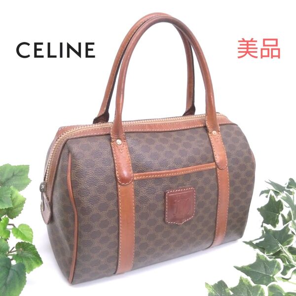 【美品】CELINE セリーヌ ミニボストンバッグ M09 マカダム柄