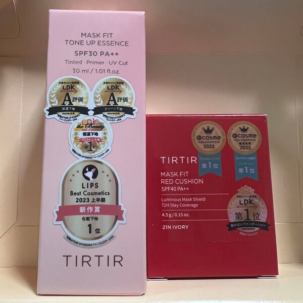 【新品未開封】TIRTIR トーンアップエッセンス 30ml & マスクフィット レッドクッション 4.5g