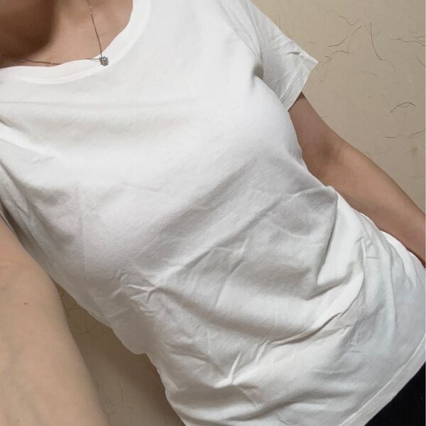 無地 白い半袖Tシャツ Lサイズ