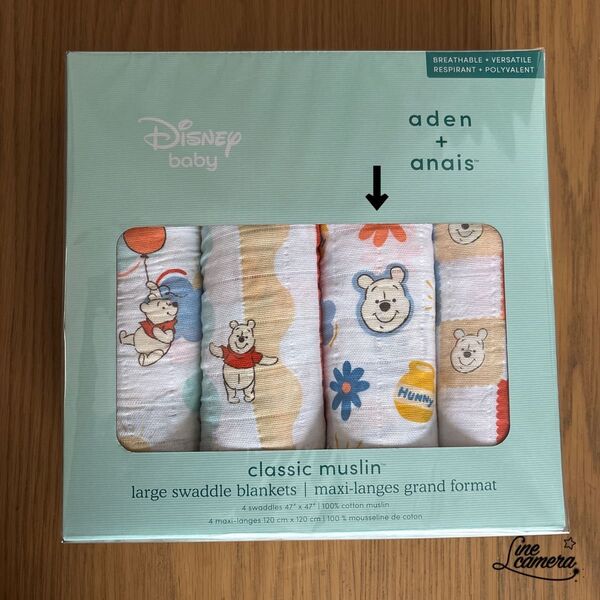 ③エイデンアンドアネイ 単品販売 おくるみ ガーゼ ディズニー プーさん クーポン