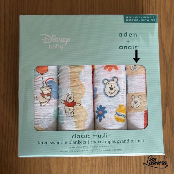 ④エイデンアンドアネイ 単品販売 おくるみ ガーゼ ディズニー プーさん クーポン