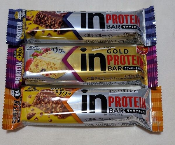 森永 inバープロテイン3本セットザクザクビタークランベリー&ストロベリーザクザクチョコ