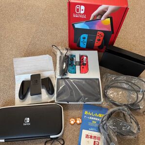 2027/12/21まで保証付き switch有機EL 使用少 ケース他おまけ付