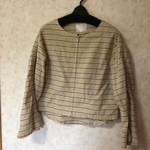 so Lola ストライプ柄ジャケット ピンクベージュ レディース